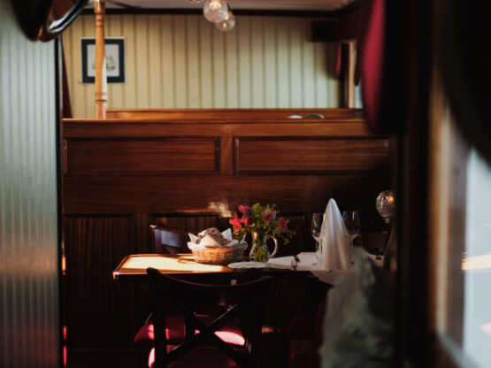 Beautiful dining room on board the steamer Storskär